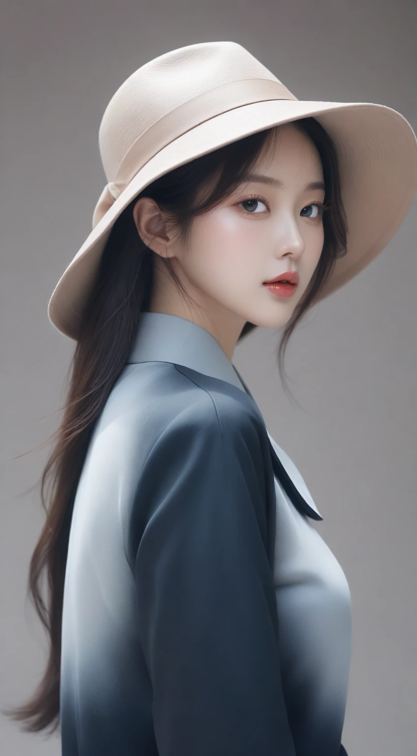 un gros plan d&#39;une femme portant un chapeau et une veste, portrait d&#39;a female korean idol, style artistique réaliste, oeuvre d&#39;art dans le style de guweiz, fanart de fille urbaine, jusqu&#39;to the model | type germe, [ 4K digital art ]!!, style artistique réalisme, beautiful work of&#39;Digital art, portrait de l&#39;idole de la kpop, photostyle artistique réaliste, Digital art réaliste 4k