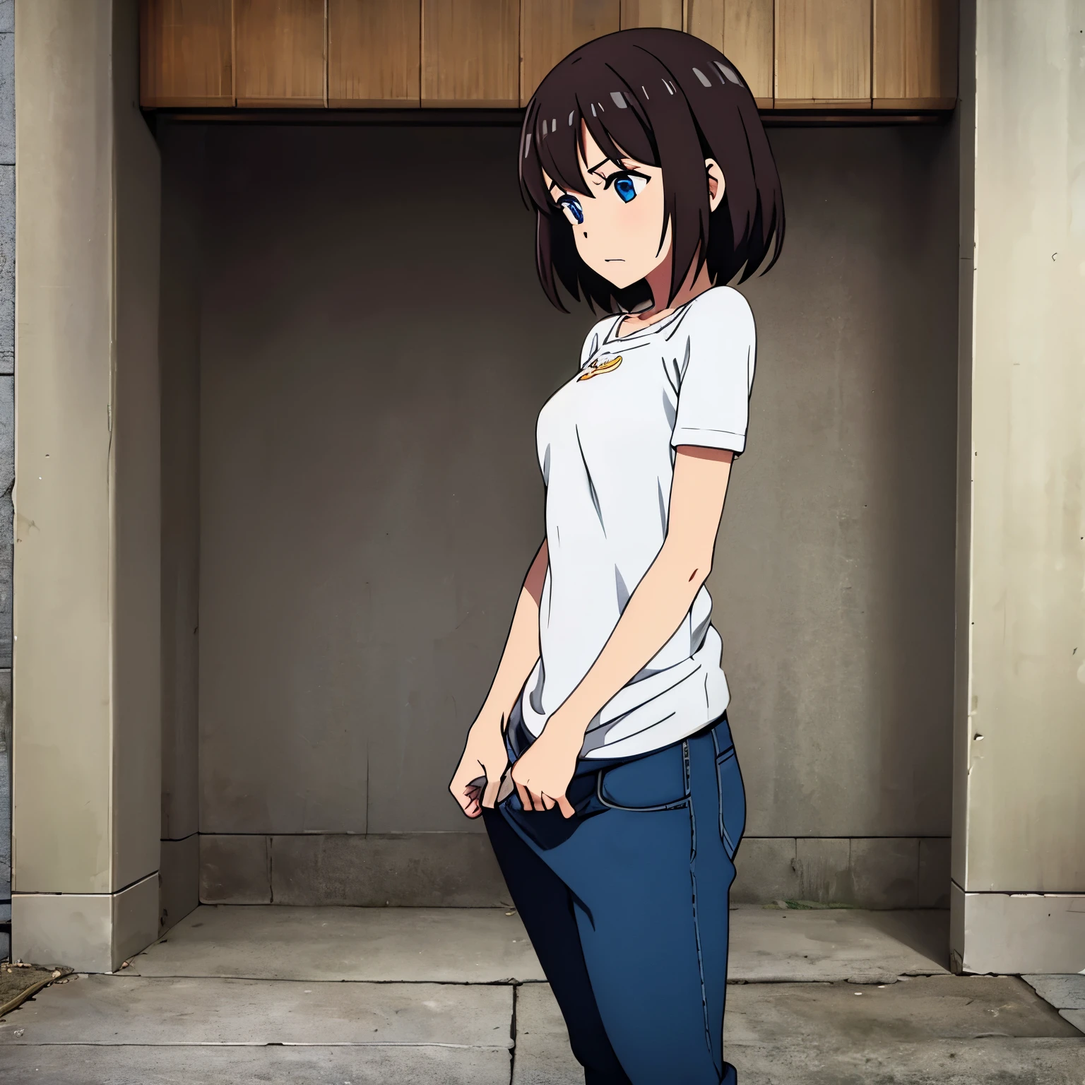 Young girl on her knees as she try’s to unzip my pants
