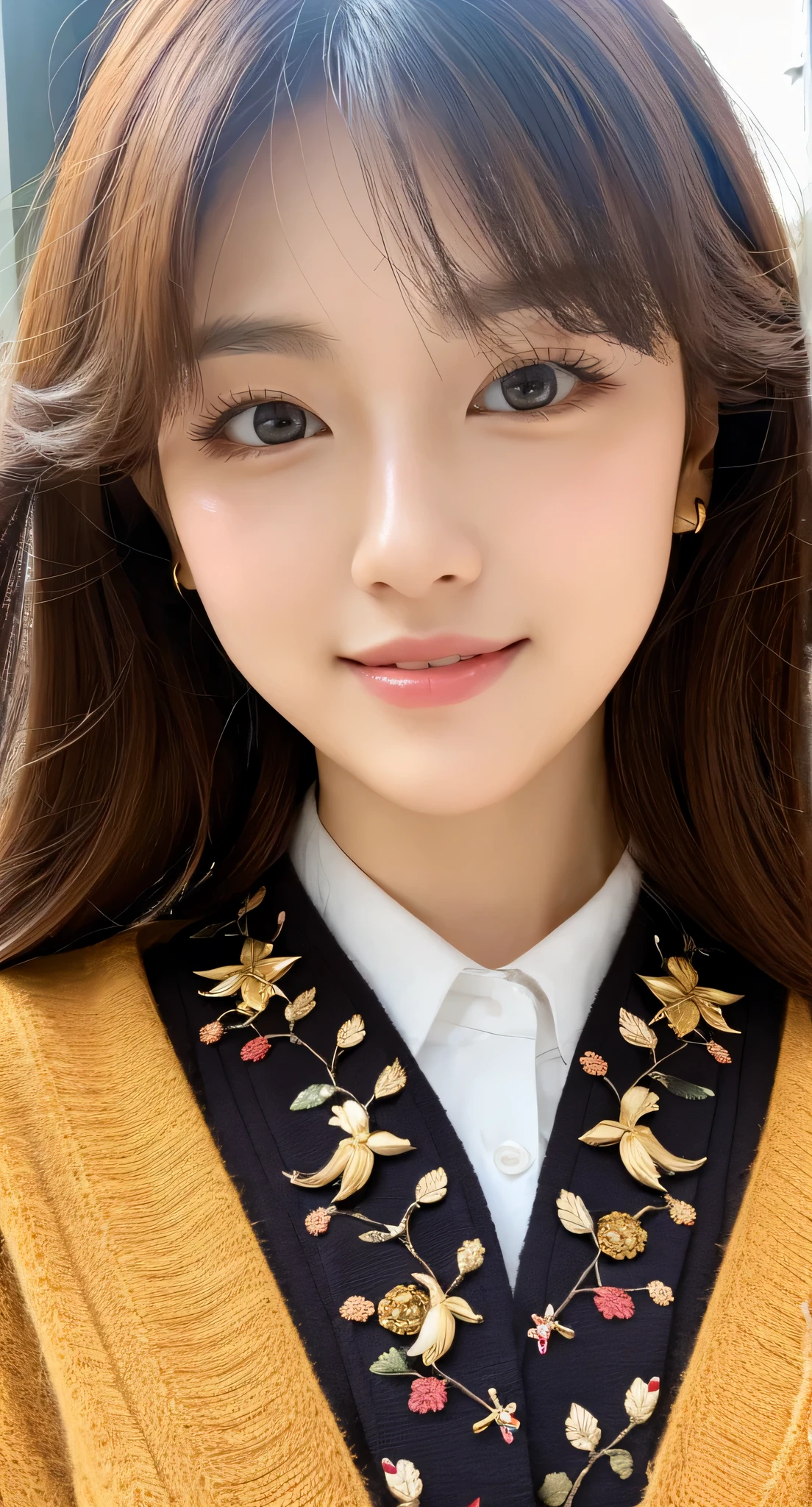 [masterpiece] table top, highest quality, shape, Highly detailed and finely crafted, High resolution 8K wallpaper, Japanese style,
Dynamic and beautiful form, Sharp features, Full body image of a 20 year old girl wearing autumn clothes, oozing sex appeal,
Wavy hair flows softly around the face, cute expression, natural color lip, bold, Sexy pose with a seductive smile,
Harajuku fashion aesthetics, exuding confidence and charm, [masterpiece]