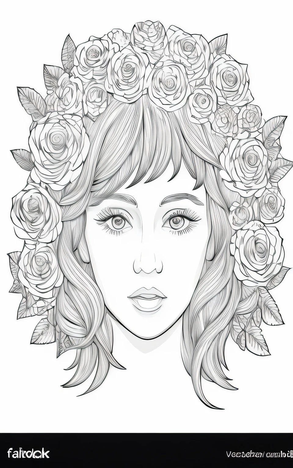 a black and white portait, wilde surfer girl, vector line - art style, illustration black outlining, illustration line art style, thick vector line art, line art portrait, exquisite line art, line art illustration, in style of digital illustration, vector line art, outlined art, vector style drawing, bold line art, glowwave girl portrait, thin line art