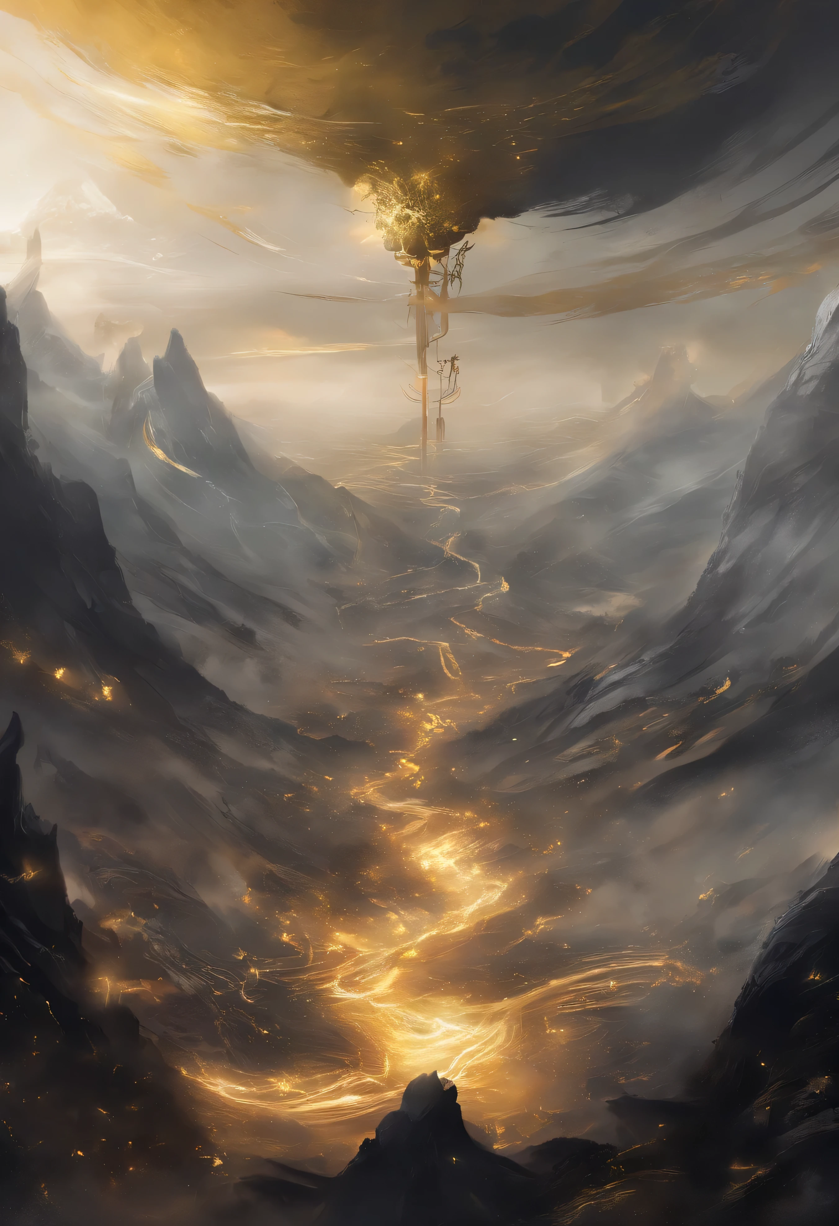 Black Kaneko thunder and 闪电，thunder gun，thunder clouds，ray gun，destroy，Splitting the Mountains，lamp，universe，超越abyss，Kaneko世界，Kaneko中式建筑，surface，horizon，Kaneko之城，surreal，Kaneko，Kaneko树，abyss，depth of field
