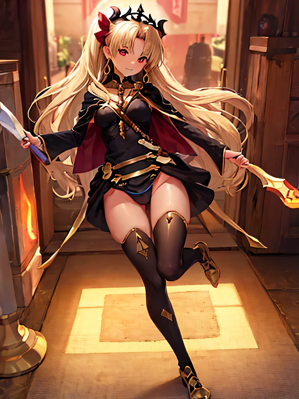 Ereshkigal,Terrestrial order of fate, legs stick out from frame, girls front, handsome figure, woman, , ^ ^, disorganized, Extremely CG, 4k,