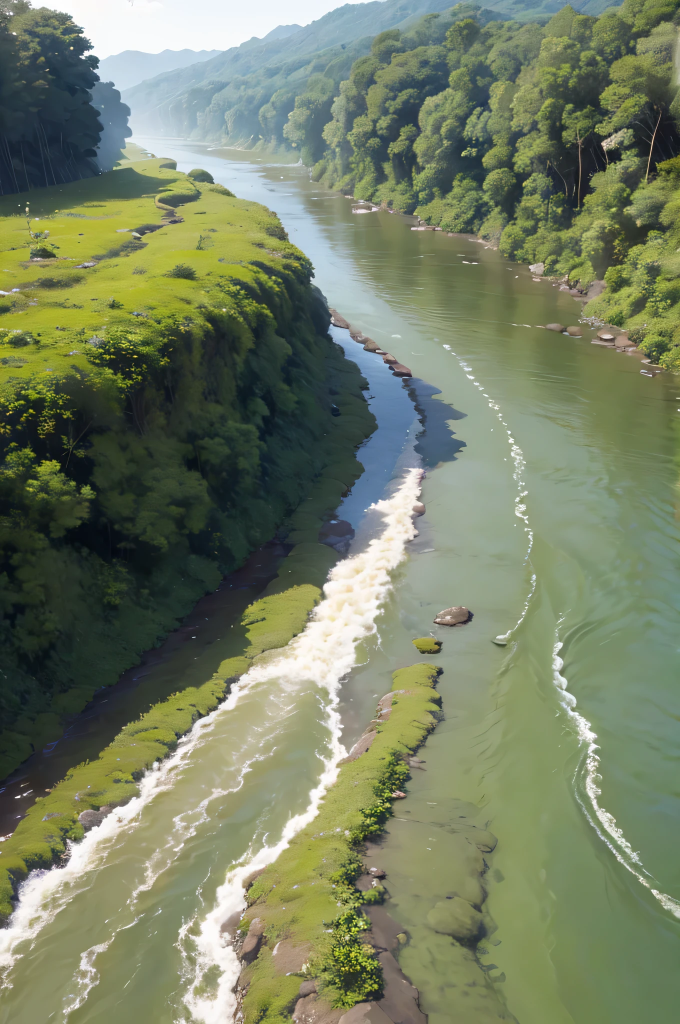 There was a river flowing at the end of the forest. And as soon as we crossed that river, the Assam border started.