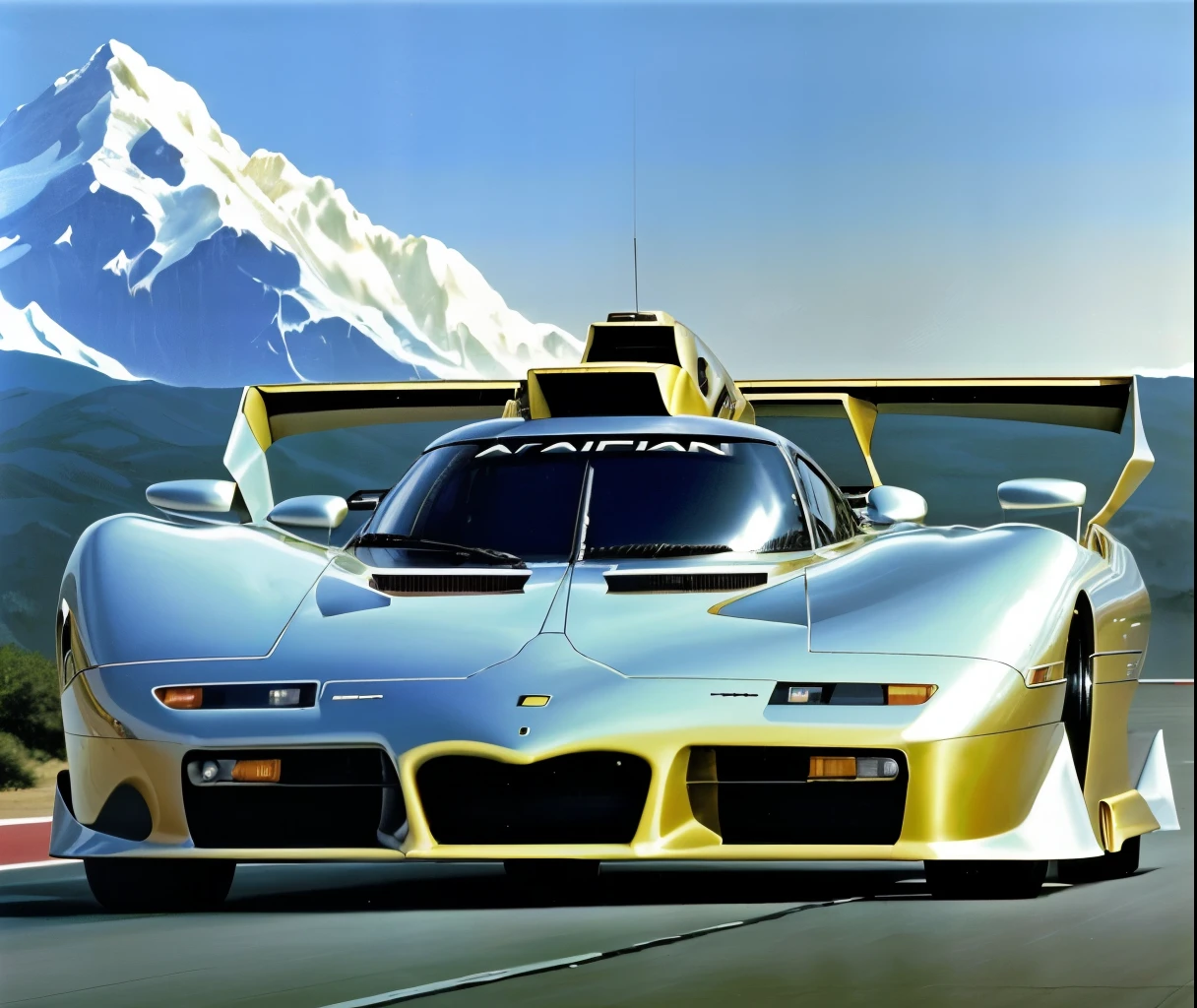 ((A car that broke records in the 90s)). a futuristic aerodynamic design, con una forma alargada y afilada similar a un misil. And with a super futuristic and aerodynamic prototype car style designed by Pininfarina.