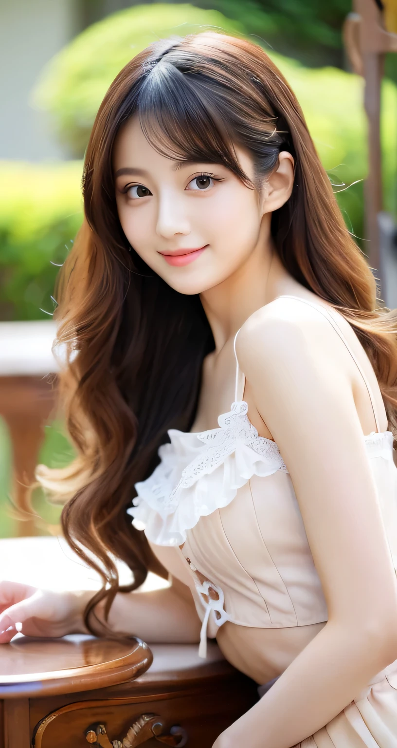 [masterpiece] table top, highest quality, shape, Highly detailed and finely crafted, High resolution 8K wallpaper, Japanese style,
Dynamic and beautiful form, Sharp features, Full body image of a 20 year old girl wearing spring clothes, oozing sex appeal,
Wavy hair flows softly around the face, cute expression, natural color lip, bold, Sexy pose with a seductive smile,
Harajuku fashion aesthetics, exuding confidence and charm, [masterpiece]