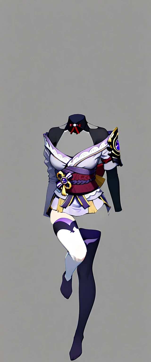 nobody, 1 girl, alone,bikini,Headless, no hands, no legs, no hands臂, No weapons, Simple background, whole body,guide_general,kimono,Heart,alone,mole,hair_decoration,armor,ribbon,Shoulder_armor,breast,