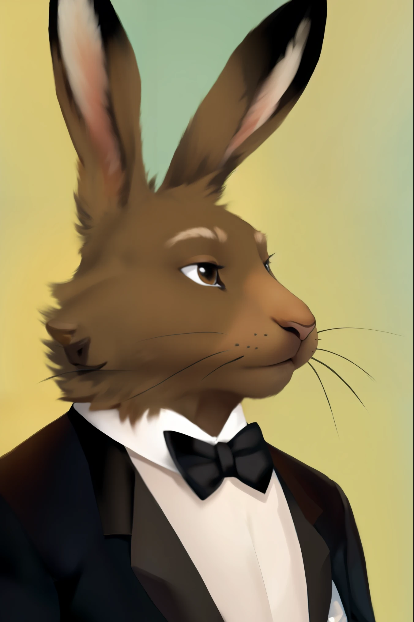 Hare in tuxedo