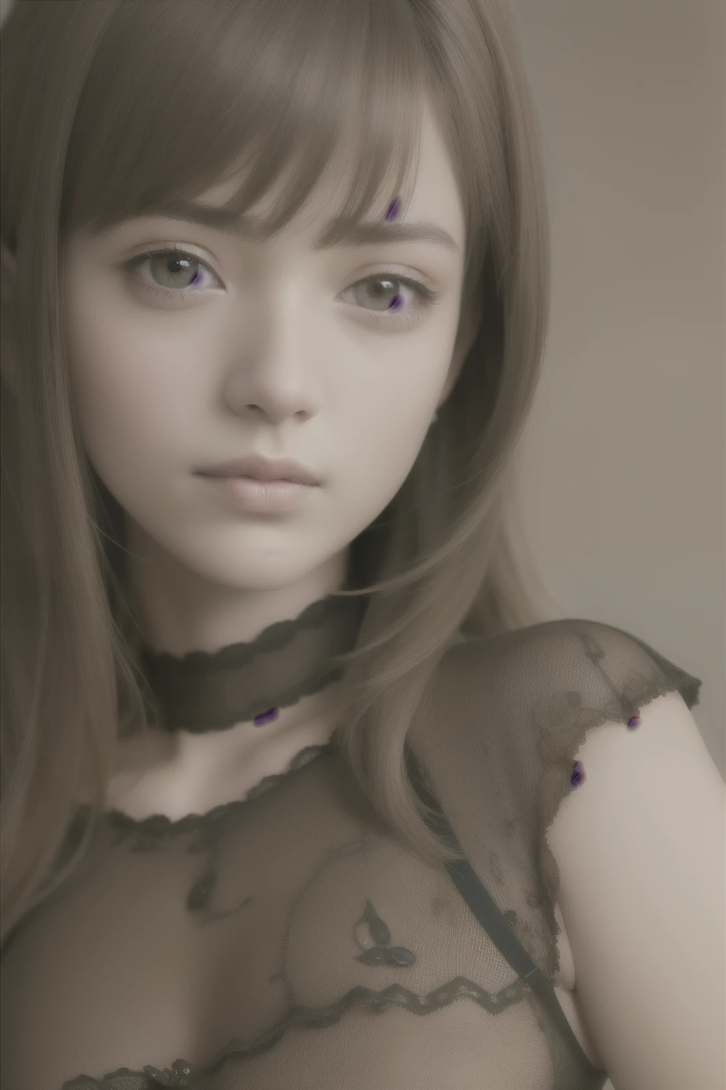 best quality, Meisterwerk, (Realistisch:1.2), 1 girl, braune Haare, braune Augen,Vorderseite, detailliertes Gesicht, beautiful eyes