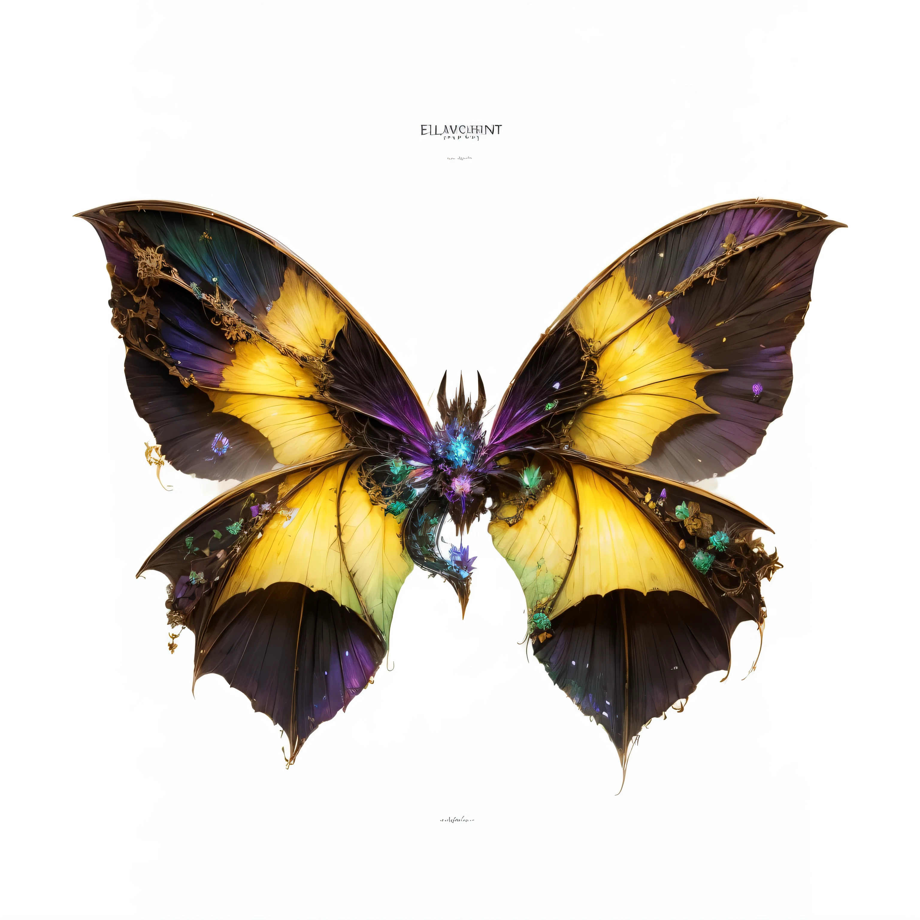 flower dragon element,bat dragon wings,