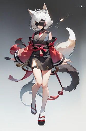 ((Animals,White Yokai,Illustration)), (Blindfold,Sad Face,Fox Head,Wolf Torso,Owl Wings,Tail Snake,Quadruped), Standing Portrait
((Animals,white monster, An illustration, )),(blindfold, Sad face, fox head, wolf carcass, owl back wing, tail snake, four legs),Standing picture