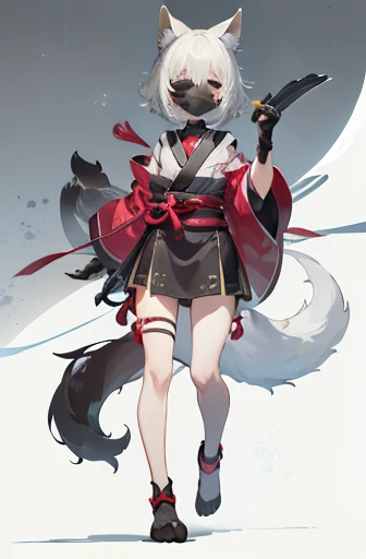 ((Animals,White Yokai,Illustration)), (Blindfold,Sad Face,Fox Head,Wolf Torso,Owl Wings,Tail Snake,Quadruped), Standing Portrait
((Animals,white monster, An illustration, )),(blindfold, Sad face, fox head, wolf carcass, owl back wing, tail snake, four legs),Standing picture