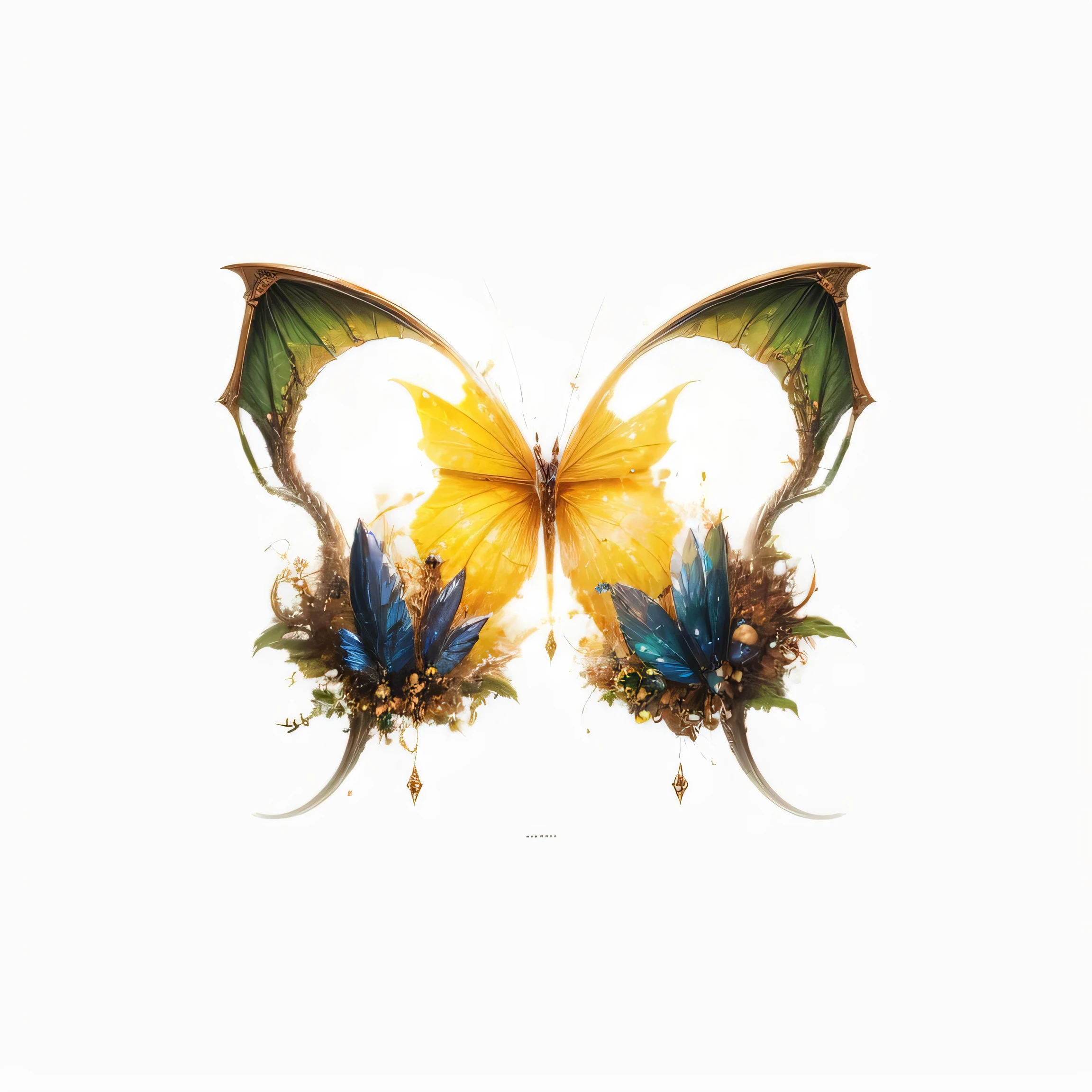Colorful dragon elements,bat dragon wings,