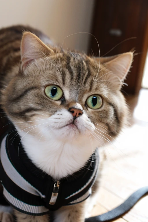 Super wide angle shot of kitten