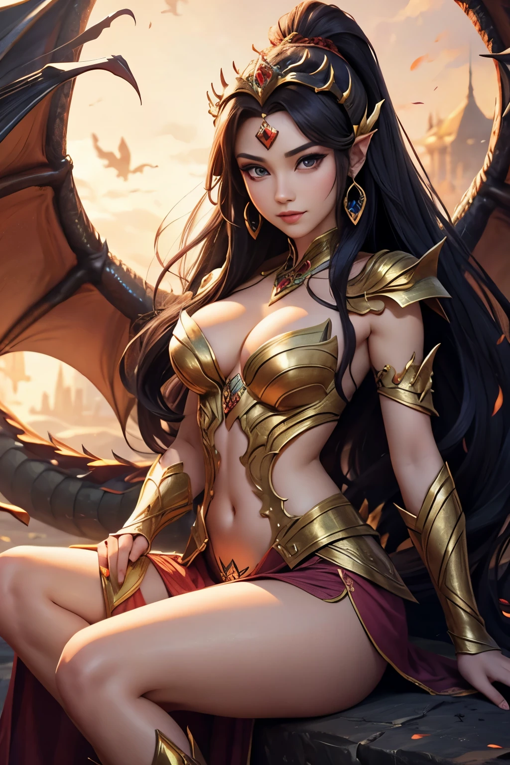 beautiful dragon princess woman