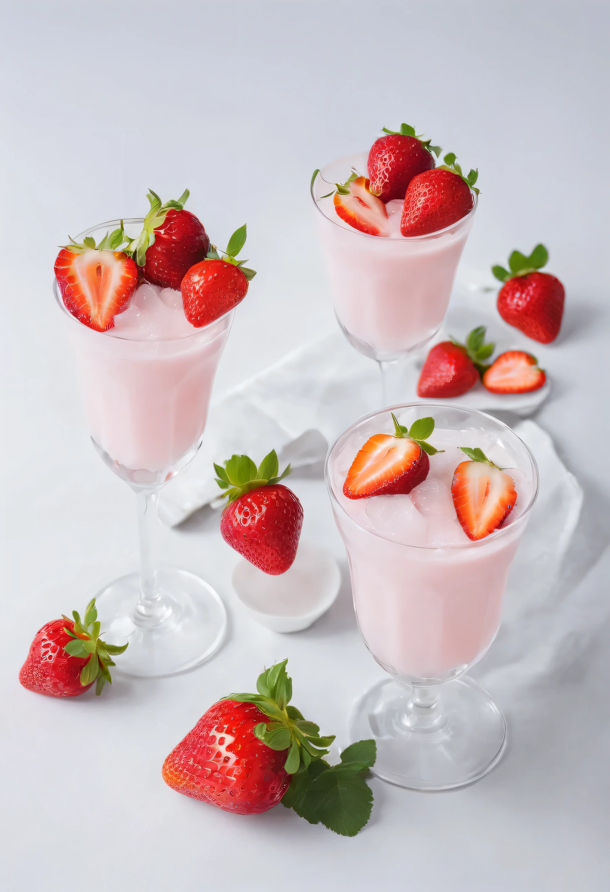 strawberry, strawberry주스, glass, cafe, white background, food photography, magazine photo