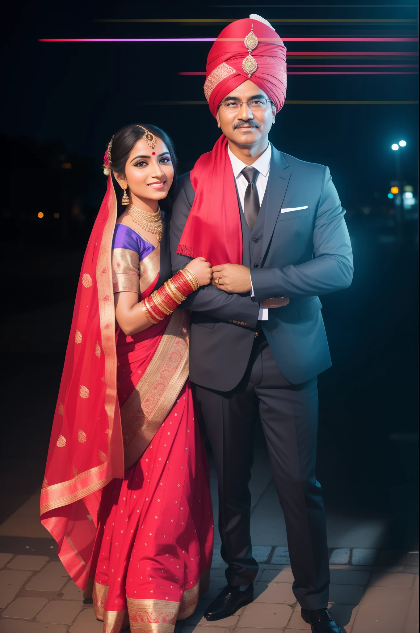 45 year old indian women in saree with big boobies and a black 18 year old boy stand near to her