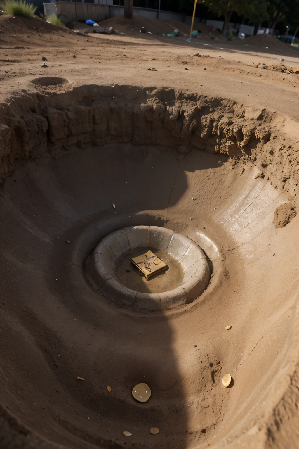 The pot of gold was buried in the ground