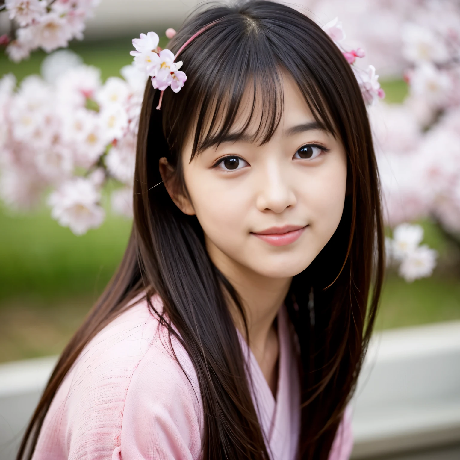 Best-quality, Masterpiece, Ultra-High-Resolution, (Photorealistic:1.4), Raw-Photo, 1girl, the most famous Japanese idol, having a lot of fun at cherry blossoms viewing party, completely drunk, extremely cute drunk-face like the most popular Japanese idol, extremely beautiful big-black-drunk-eyes, extremely beautiful hair, extremely beautiful drunk-skins, extremely beautiful long-eyelashes, extremely beautiful lips, detailed cherry-blossoms-viewing-party