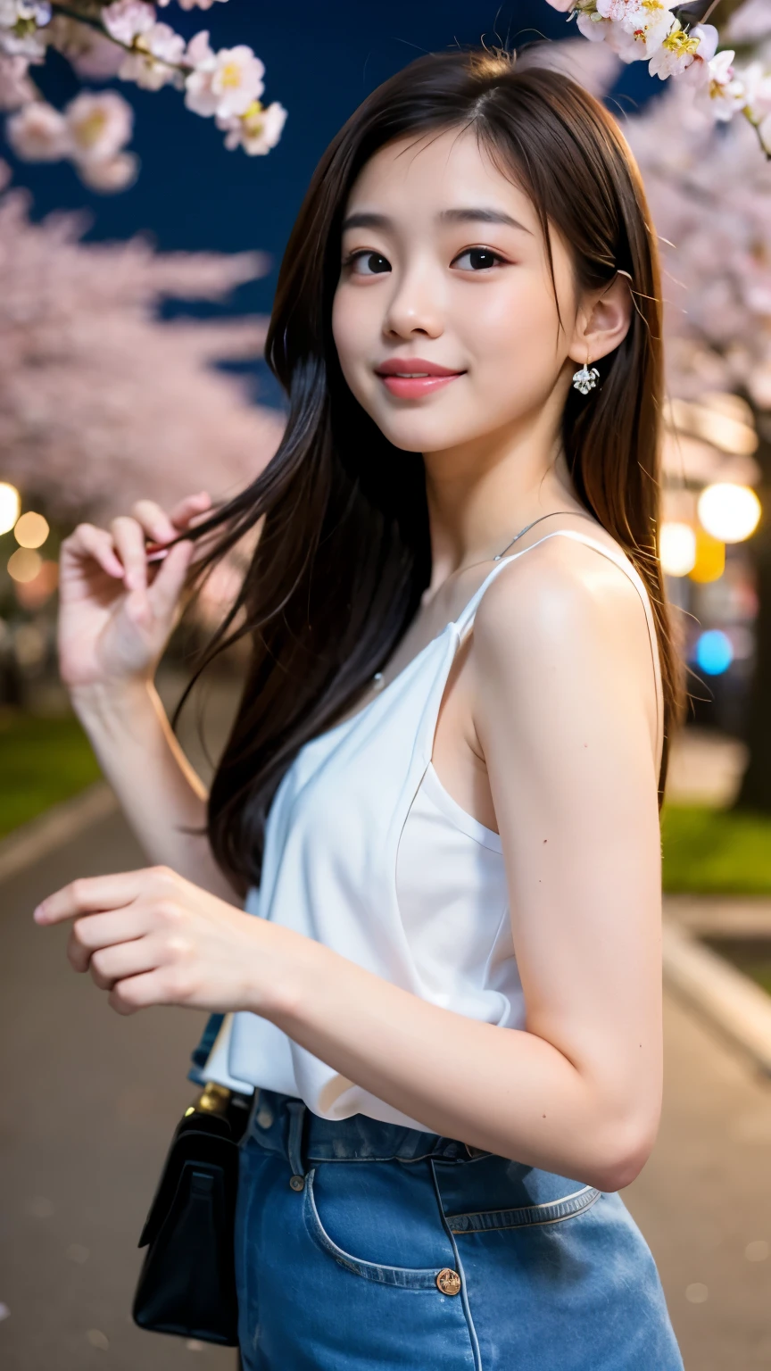 Best-quality, Masterpiece, Ultra-High-Resolution, (Photorealistic:1.4), Raw-Photo, 1girl, -yeld, thost famous Japanese idol, having a lot of fun at cherry blossoms viewing party, completely drunk, dynamic-pose, extremely cute drunk-face like the most popular Japanese idol, extremely beautiful big-black-drunk-eyes, extremely beautiful hair, extremely beautiful drunk-skins, extremely beautiful long-eyelashes, extremely beautiful lips, extremely beautiful short-body, extremely beautiful thighs, detailed cherry-blossoms-viewing-party