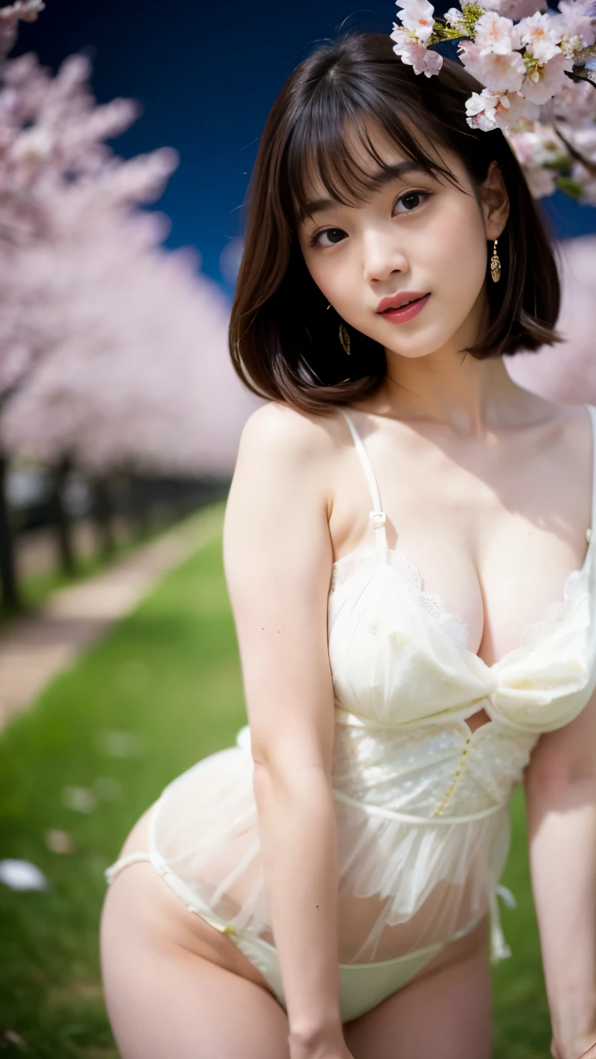 Best-quality, Masterpiece, Ultra-High-Resolution, (Photorealistic:1.4), Raw-Photo, 1girl, 15-years-old, the most famous Japanese idol, having a lot of fun at cherry blossoms viewing party, completely drunk, dynamic-pose, extremely cute drunk-face like the most popular Japanese idol, extremely beautiful big-black-drunk-eyes, extremely beautiful hair, extremely beautiful drunk-skins, extremely beautiful long-eyelashes, extremely beautiful lips, extremely beautiful short-body, extremely beautiful thighs, detailed cherry-blossoms-viewing-party
