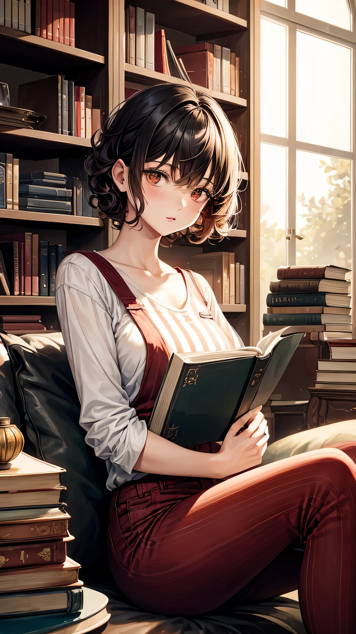 (long shot, looking away, shift character off center, draw the face precisely), (((Z stands for the pile of books in this prompt))), (a white young lady puts her crotch on Z), wearing various jacket or dress, (wearing panties), she thrusts her crotch forward, (her crotch must be touching Z), she uses her crotch to push Z), open her legs, Includes crouching pose, (straddling on the Z), , (in the some place), Z to the crotch, The presence of pubic hair in the crotch, Extensive pubic hair, Pubic hair sticks out of panties, All connected pubic hair, (panties cover genitals), pinch nipple over clothes, ((her love juice drops down her thighs)),