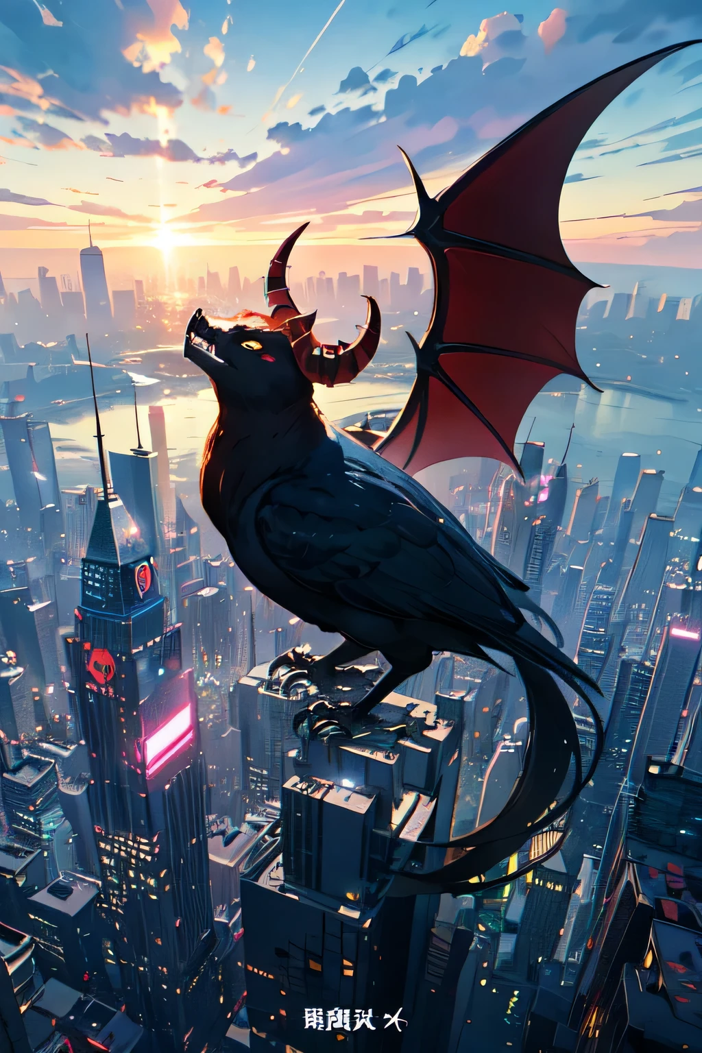 devil'exterior。Use for Twitter header。dark impression。landscape。Images without people。darkness。overlook the city