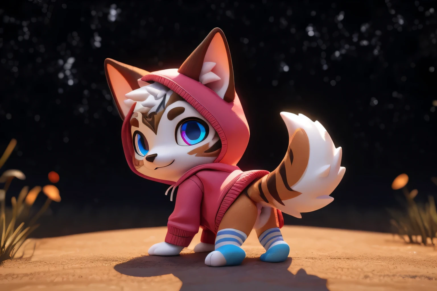 (((wilderness))), ((charming小蓝狼, already, young)) have different colored eyes， chibi， charming， logo design， Caralready， movie lighting effects， ((3D vector art))， Cute and quirky， fantasy art， Bokeh， Hand Painted， number， soft light， Isometric风格， 4K resolution， photorealistic rendering， High level of detail cleaning， vector image， A lifelike masterpiece， Professional photography， simple space background， Flat white background， Isometric，Vibrant vector, , hoodie, bottomless pit, Fine hairs, Anisotropic fur gloss, ((subsurface scattering)), In the park, ((The body is very wide)), ((animal genitals)), [[vein]], (on all fours), ((Show rear)), [anus], big tail, ((Striped knee-length socks))