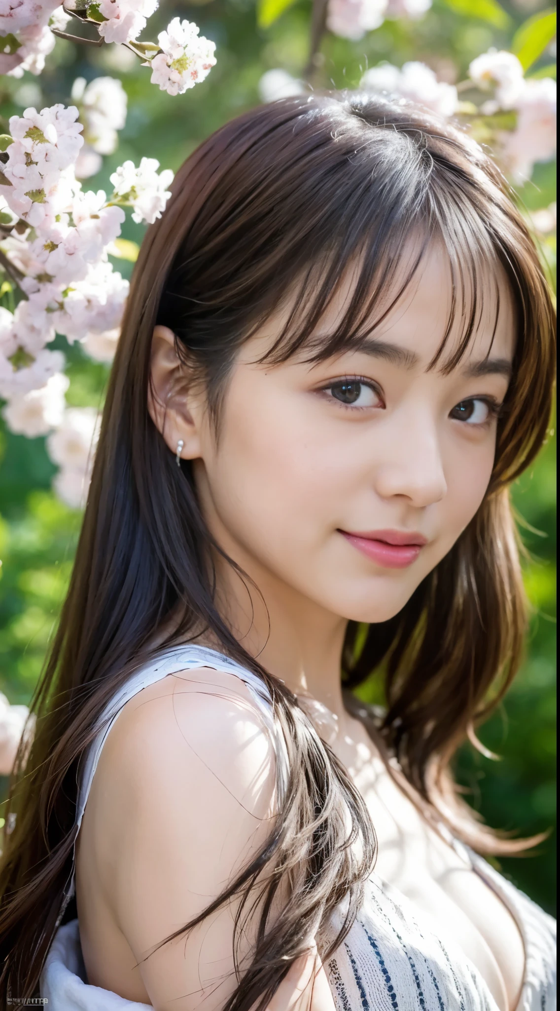 f2.8、When the depth of field is shallow、1/30 seconds、ISO sensitivity is 100、In 8K,highest quality:1.4, 超A high resolution:1.5, (realistic:1.4),masterpiece:1.2,(highest quality:1.4)、 Raw photo、(background is blurry),、Nogizaka、cute、silver hair、whole body、whole body、supple fingertips,beautiful black eyes、natural skin texture:1.3, Realistic eye and face details:1.7、medium breasts、look at the audience、beautiful feet、spring、High resolution、 one beautiful young woman、 (Soft saturation:1.3)、(white skin:1.2)、 (非常にdetailed background、detailed background)、Bokeh、 break,Portrait of a smiling girl。Seen from the front、The composition is symmetrical。 Look straight ahead with serious eyes、break wrap towel、wrap towel、medium breasts、 outside the house、Uncharted、null、Light of the sun、Scenery of cherry blossom trees、 strong light、with front light、 (ager:1.3)、(cowboy shot:1.2)、Break angle from the front、 looking at the viewer、white bikini, dynamic pose、seaweed、seaweed、seaweed、seaweed、seaweed、seaweed、