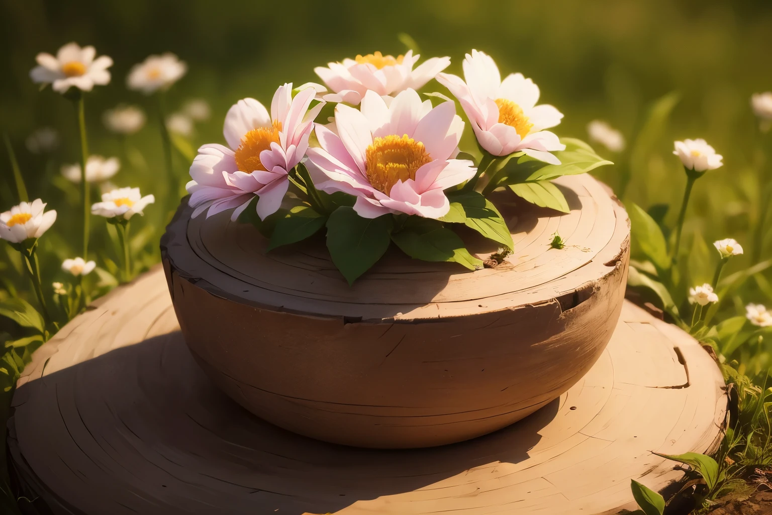 (((there are no humans))),flower close-up , natural flowers on background, flower aesthetic field