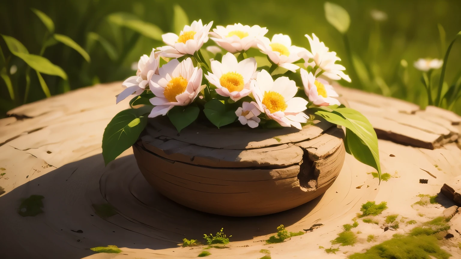 (((there are no humans))),flower close-up , natural flowers on background, flower aesthetic field
