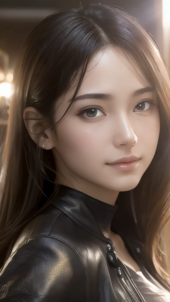 dressed, (photo realistic:1.4), (hyper realistic:1.4), (realistic:1.3),, (Smoother lighting:1.05), (improve the quality of cinematic lighting:0.9), 32 thousand., 1 girl,20 year old girl, realistic lighting, backlight, The world in the face, Ray Trace, (bright light:1.2), (Improving quality:1.4),, (Real leather texture of premium quality:1.4), highly detailed eyes, finely detailed face, good quality eyes,, (Tired, sleepy and happy:0.0), face close up, t-shirts, (Improve your body line mood:1.1), (Enhance the beauty of skin texture:1.1)
