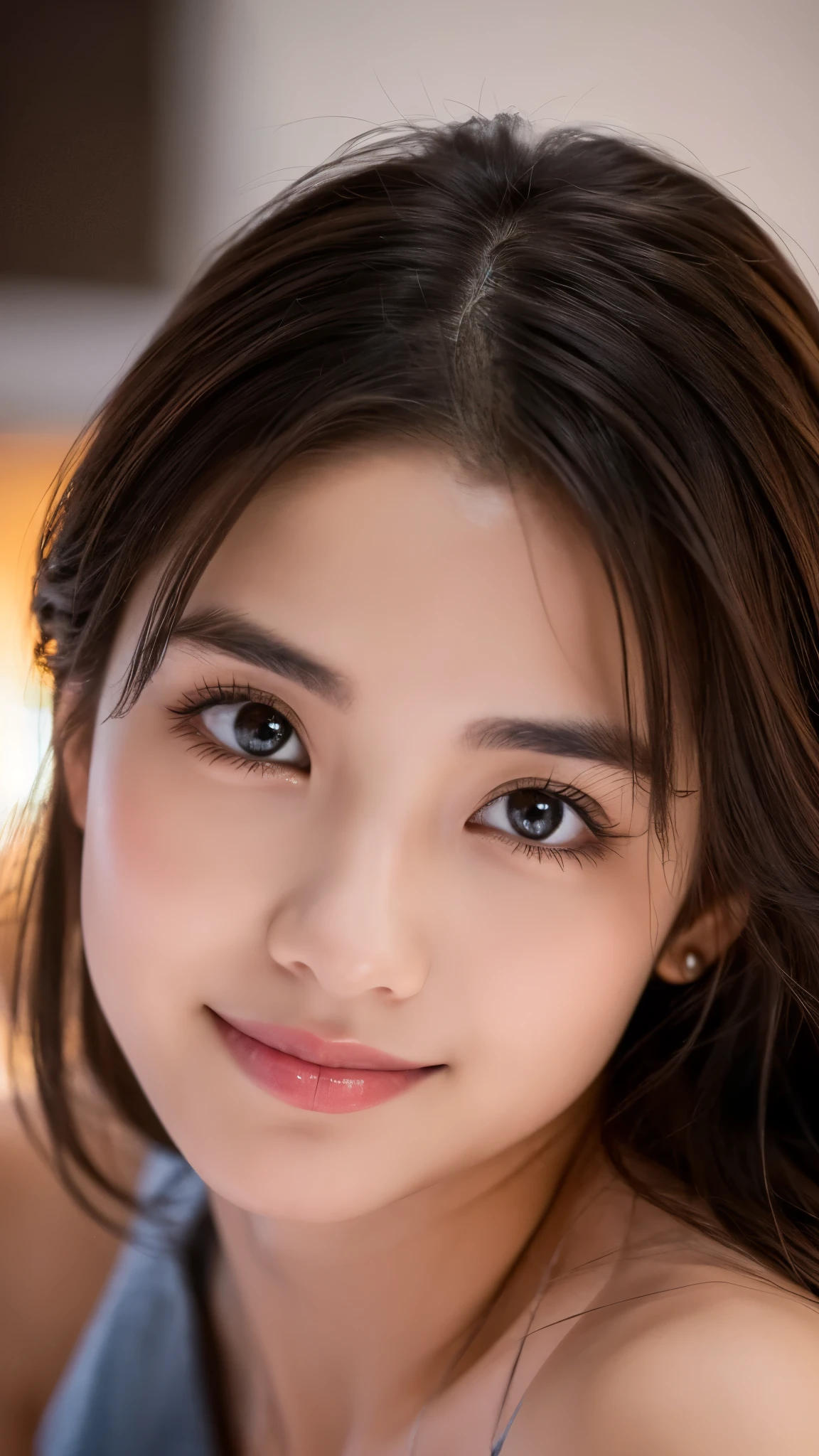 table top, highest shape, Super detailed, finely, High resolution, 8k wallpaper, beautiful and detailed eyes, winter dress, medium hair, small breasts, natural color lip, smile,、20 year old girl, midnight, beautiful and detailed face, big cleaves, random sexy pose, hot mood, perfect and beautiful face, Big eyes, RAW photo, beautiful and detailed eyes, small face, beautiful duplex, slim face and style, blur the background