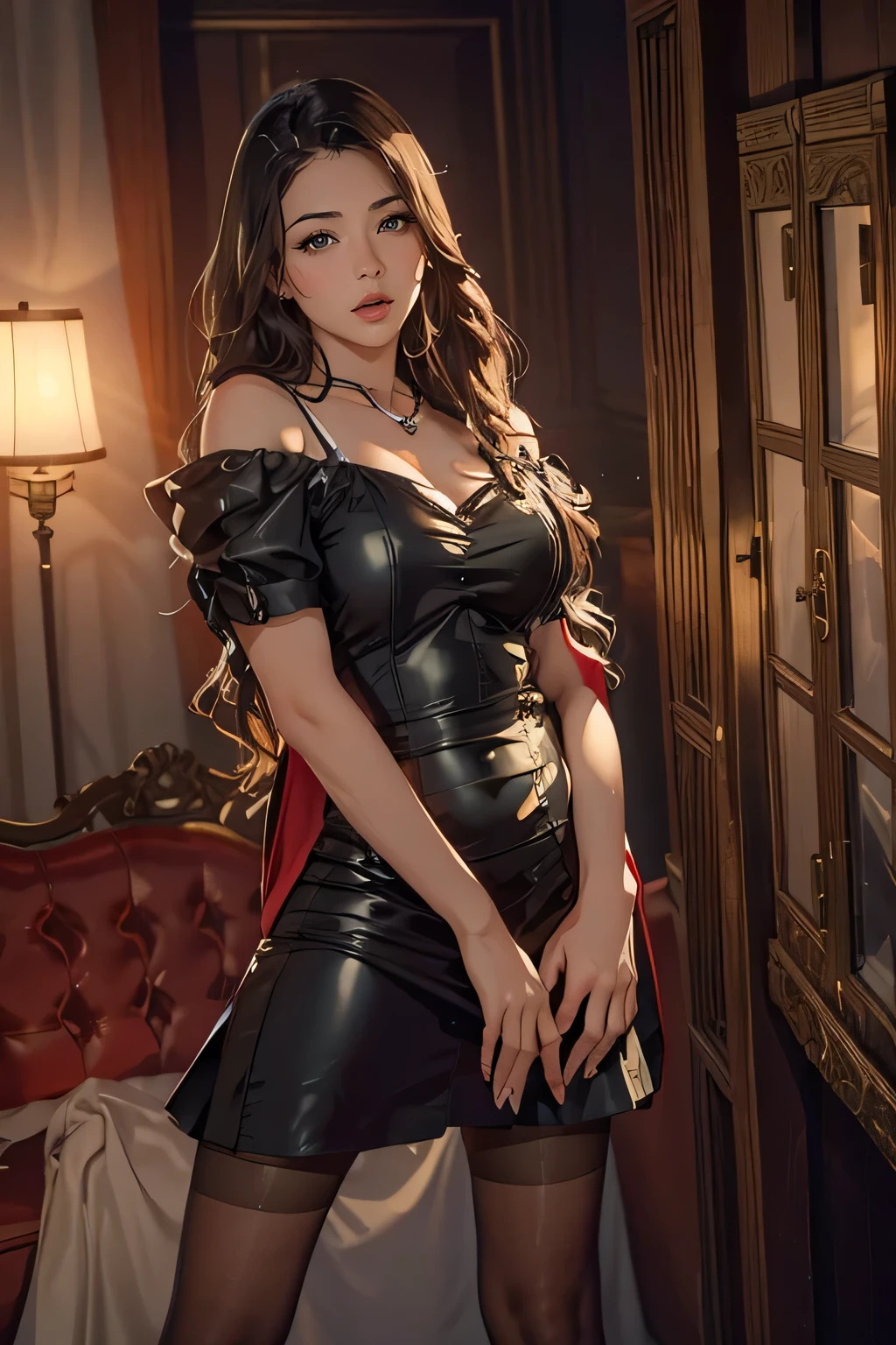 Around 30 years old, (Elegant and well-proportioned body shape), (high heels), (bob hair), (garter stockings and anklets), (spread your legs), wince,(orgasm:1.5),waiting for tongue,(Delicate and elegant light makeup), Delicate and beautiful fair skin, Detailed facial description with double beautiful eyes, Gentle eyes that shine with youth and innocence, Expressing the amazing beauty of youth, Adorable Japan Woman, A beautiful portrait that captures her enchanting charm. (8K, highest quality, masterpiece: 1.2), (Realistic and photorealistic: 1.37), (to office)