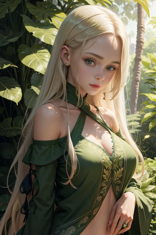 ((Masterpiece, Highest quality, Highest picture quality, high resolution, realistic, raw photos, 8ก)), ((On a branch in the deep forest:1.3)), realistic light, ((Female elf warrior holding a sword、pointed elf ears, My blonde hair is very wavy., green eyes, Just the skin:1.2)), ((married woman, mature woman, mature, Shoot a huge amazing goddess., Very hot and sexy, Powerful and great, jaw-dropping beauty, perfect proportions, beautiful body, slim body beauty:1.4, realistic middle chest:1.5)),cowboy shoot, (Best ratio: 4 inch, 1 thumb), The skin is wet and shiny., Transparent, flowing silk pajamas,naked,The dress was thin, clear and wet.,Open your legs wide., ((tilt your head, view from the front:1.2)), ((Squat with your legs apart.)), (Smiling shyly.:1.1),