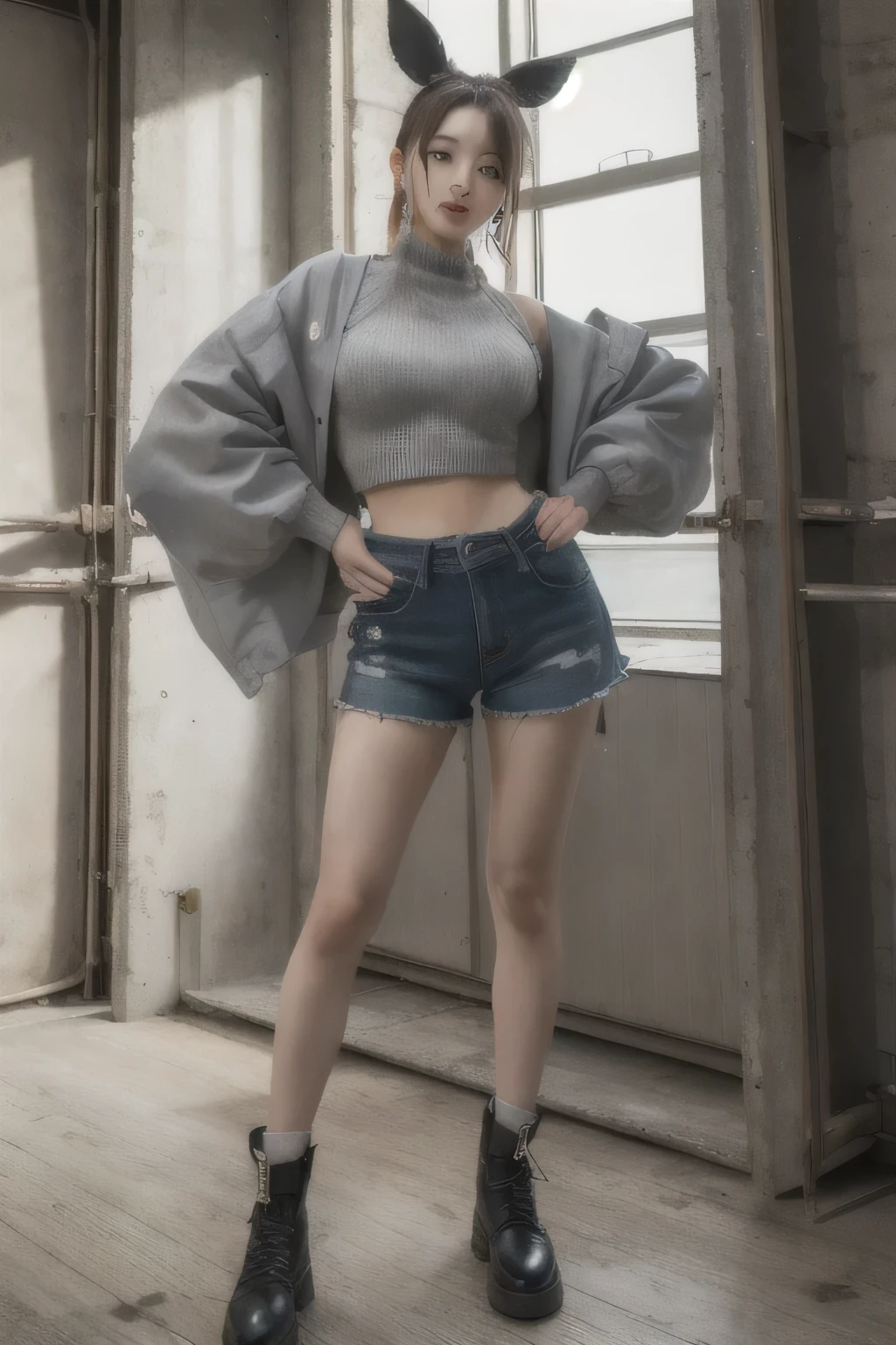 (highest quality:1.4), (masterpiece:1.4), (High resolution:1.2), (very detailed:1.2), human body ratio,
1 girl, korean girl, (Each girl wears different fashion:1.4), dynamic pose, Power plant,