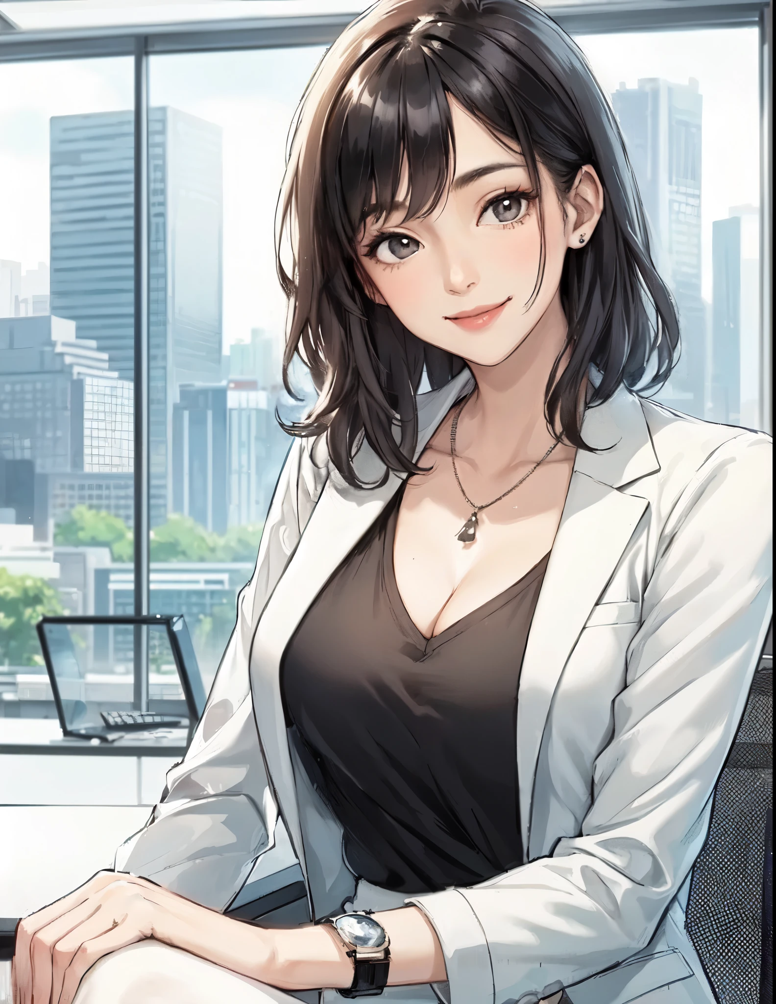 Japanese OL、Formal attire considered sexy.、Working in the office、Show your underwear
