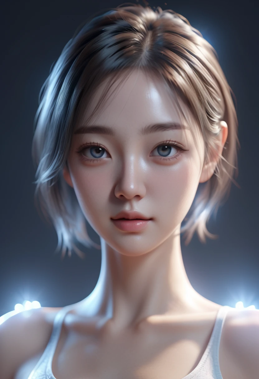 ((Unreal Engine 5)), Realistic rendering, Excellent,,looking at camera, standing in the studio, pretty face, cosmetic, CGI mix, (photorealism:1.2), Surreal ultra high definition face,bare shoulders,Bare thighs, slim waist, hourglass figure, whole body, ((glowing skin)), ((shiny skin)), lifelike身体, ((She has a sexy figure)), ((clean skin)), (whole body缠绕着火焰),lifelike, Bokeh, motion blur, masterpiece, high resolution, 1080P, Super details, textured skin.