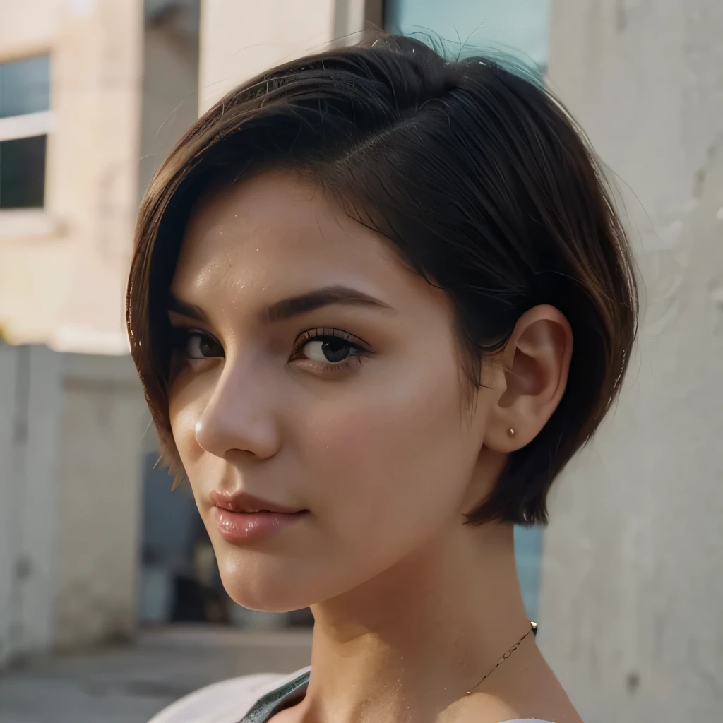 Beautiful girl, kurzer Bob mit Undercut,