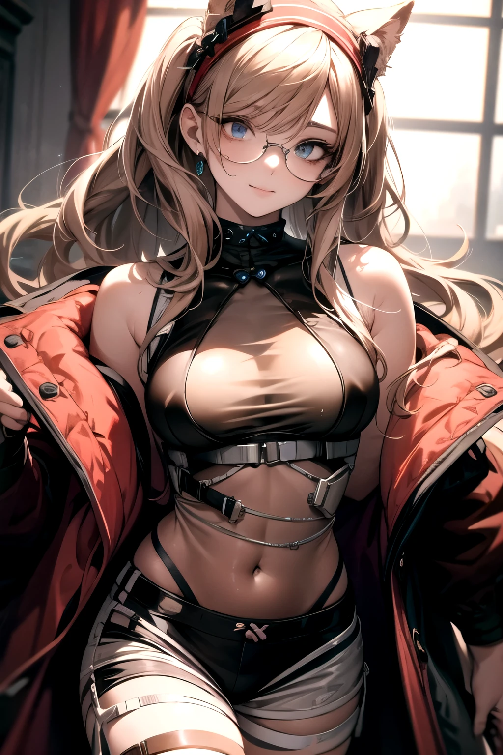 (very detailed:1.3),
1女of子, alone,
of_DV, orofe eyes, light smile,(white shorts:1.2), (sleeveless shirt:1.3), (semi-rimless eyewear:1.2), bohemian chic fashion navel navel, jewelry, (see-through wear:1.9)
Super detailed, (High resolution:1.1), highest quality, (masterpiece:1.3), 映画ofような照明,
(very detailed face and eyes:1.3),