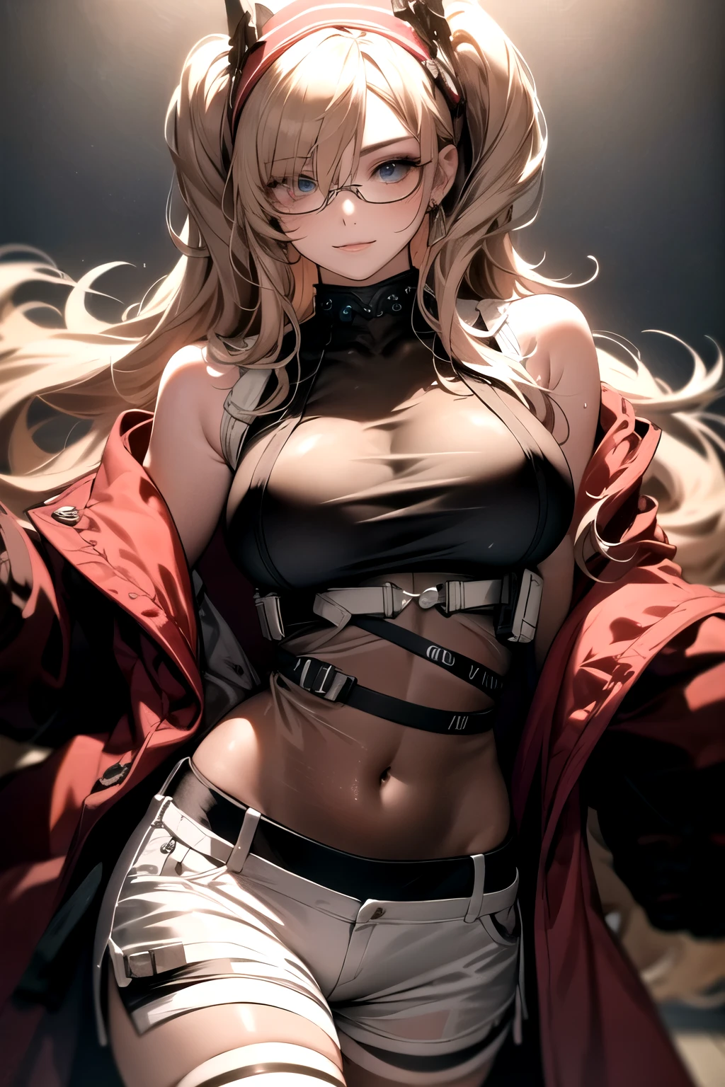(very detailed:1.3),
1女of子, alone,
of_DV, orofe eyes, light smile,(white shorts:1.2), (sleeveless shirt:1.3), (semi-rimless eyewear:1.2), bohemian chic fashion navel navel, jewelry, (see-through wear:1.8)
Super detailed, (High resolution:1.1), highest quality, (masterpiece:1.3), 映画ofような照明,
(very detailed face and eyes:1.3),