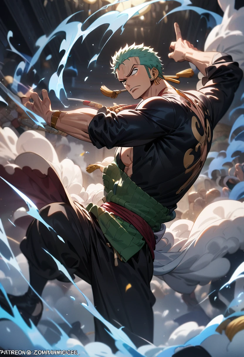 1boy, Beelzebul, Raiden Shogun, Genshin Impact, green armor, standing, masterpiece, best quality, perfect composition, very aesthetic, ultra-detailed, intricate details