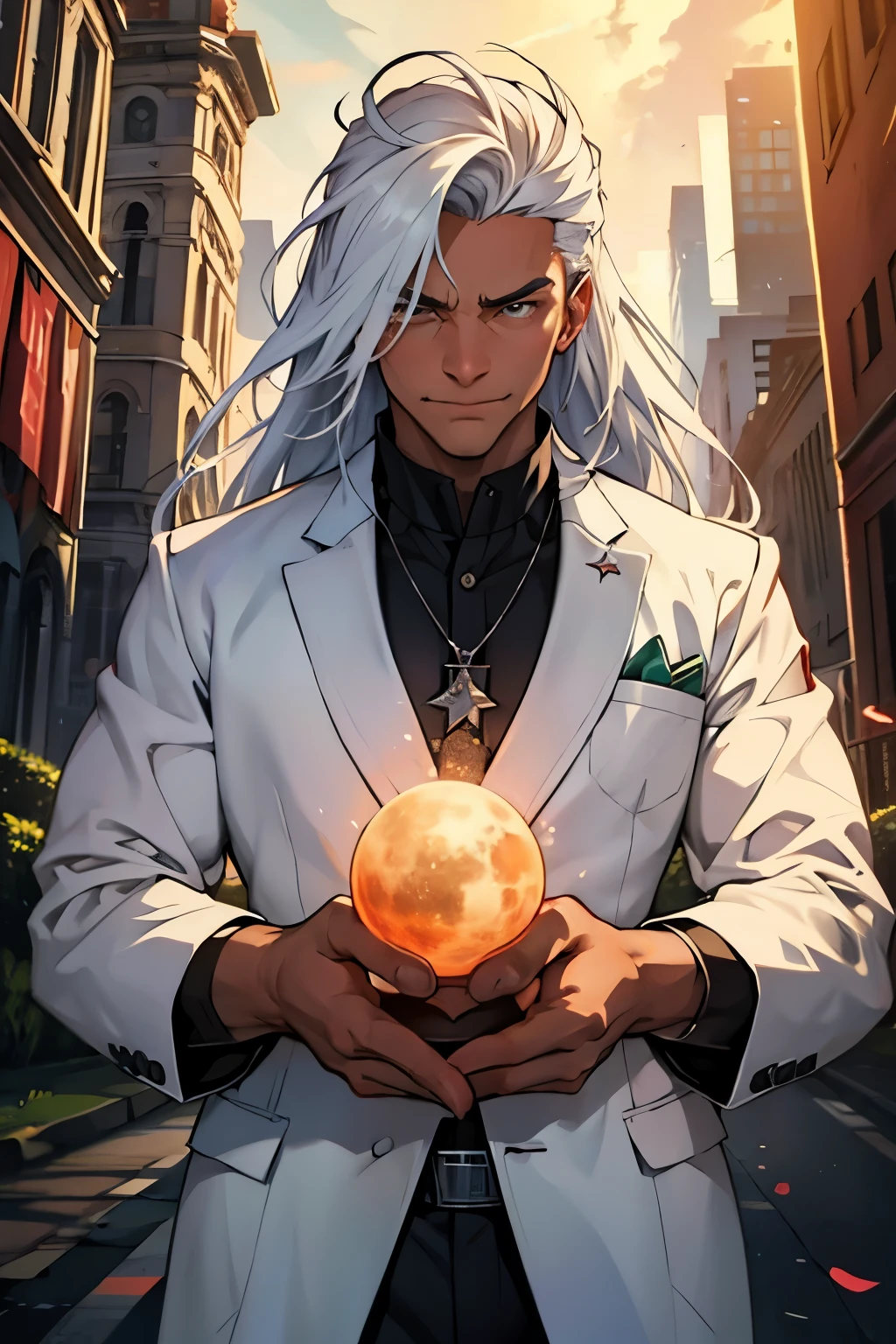 An image of a capitalist whose divinity and humanity coexist   man