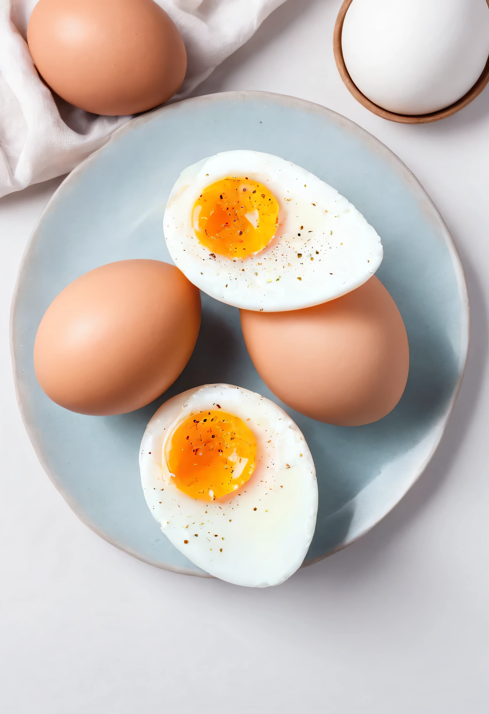 egg, food photography, white background, magazine photo