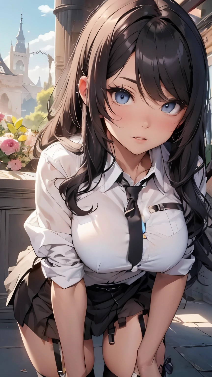 black short tie