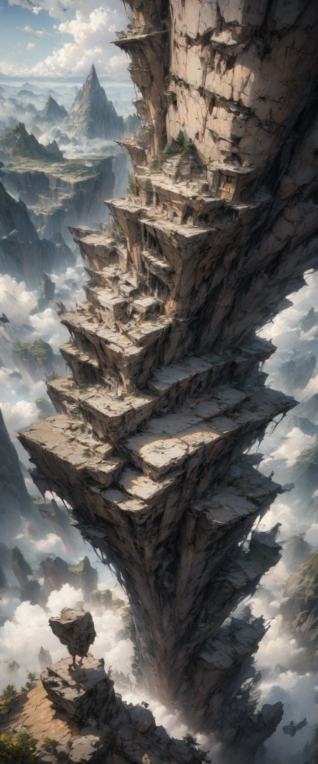 1boy, short hair, climb, mountain top, masterpiece, best quality, very aesthetic, perfect composition, intricate details, ultra-detailed