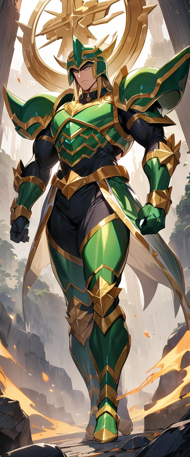 1boy, Shiryu, "Saint Seiya", green armor, standing, masterpiece, best quality, perfect composition, very aesthetic, ultra-detailed, intricate details