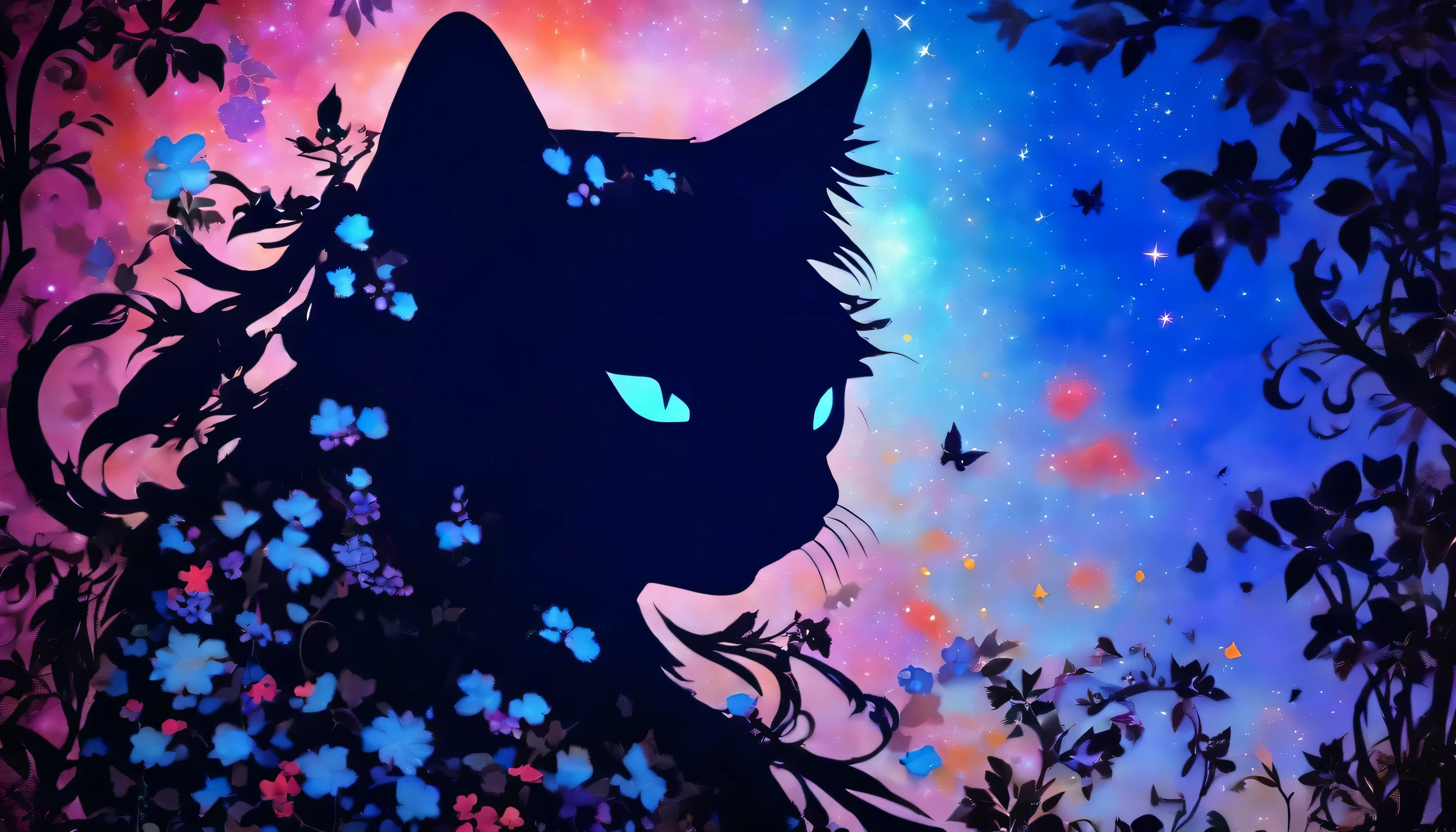 (silhouette art,paper cutting:1.6) (((paper cutting藝術,A world where only red exists:1.3) (cowboy shooting),1 cat,alone, (space suit, contour:1.2),white, Face clear and beautiful,rest (phase moon) Textured glass background,SF World