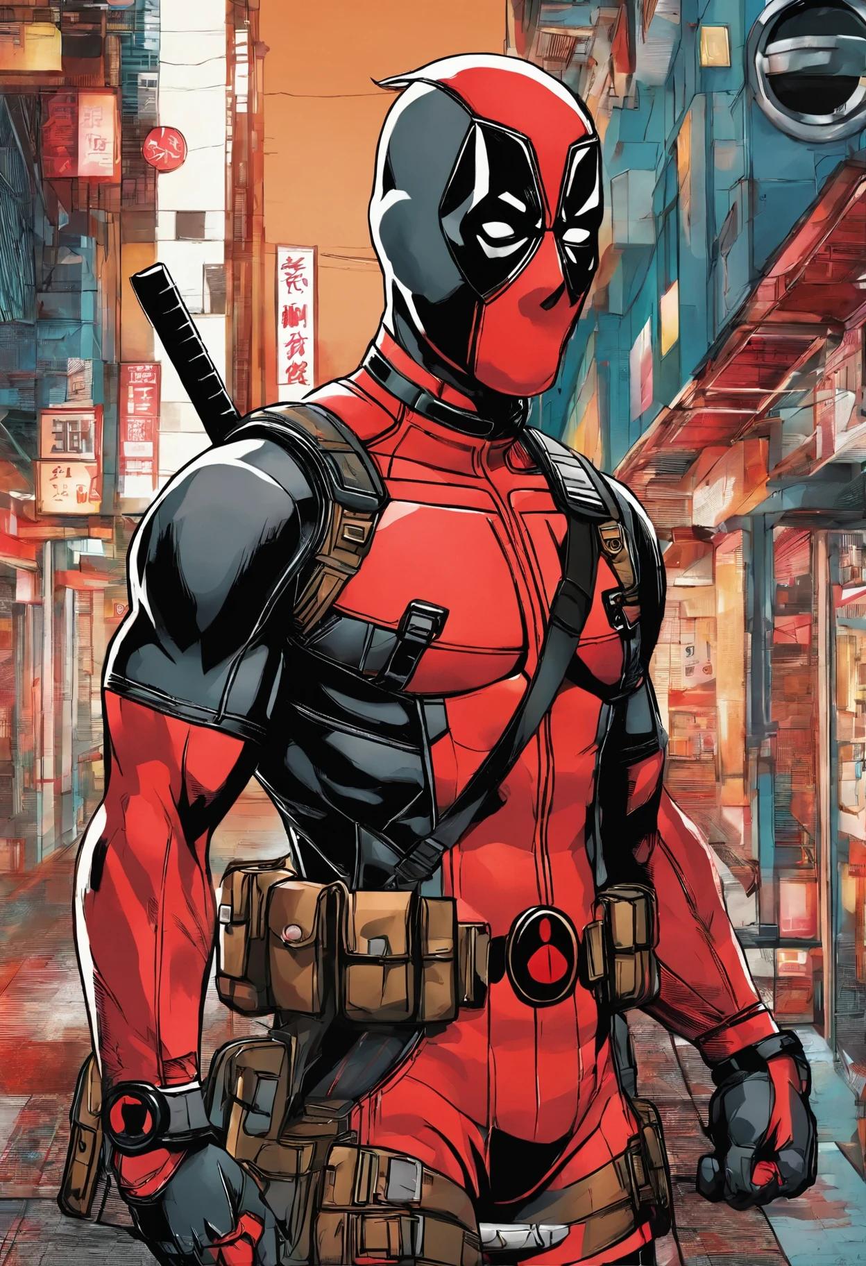 Deadpool va caminando por la calle y encuentra un portal