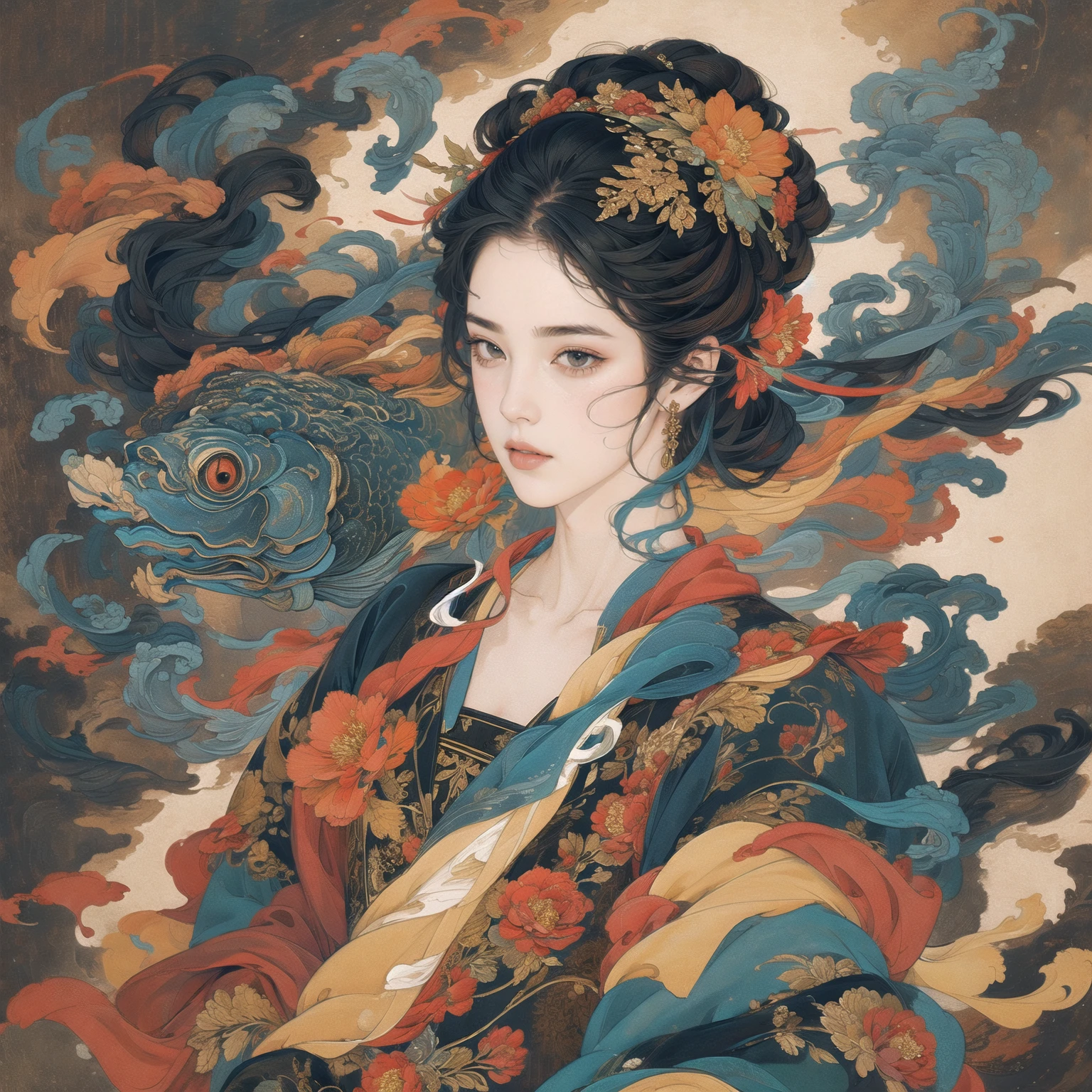"best quality, highres, ultra-detailed, realistic, thick slash, vivid colors, studio lighting, oil painting, fine brushstrokes, dramatic atmosphere, intense emotion, vibrant and energetic composition, dynamic brushwork"