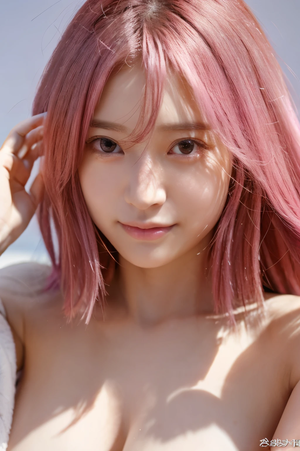 naked,giral,whole body,no under hai,japan,realistic,detaileded face,pink hair